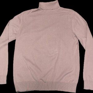 Men’s H&M Salmon -Pink Turtleneck Sweater Slim Fit Size XXL